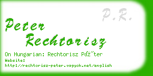 peter rechtorisz business card